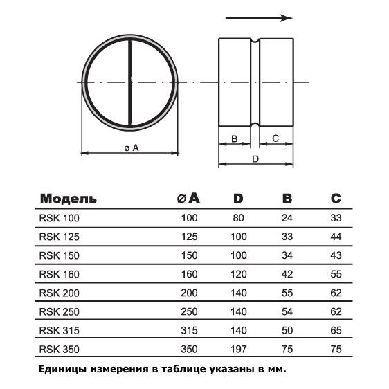 RSK-450 клапан обратный (RU)