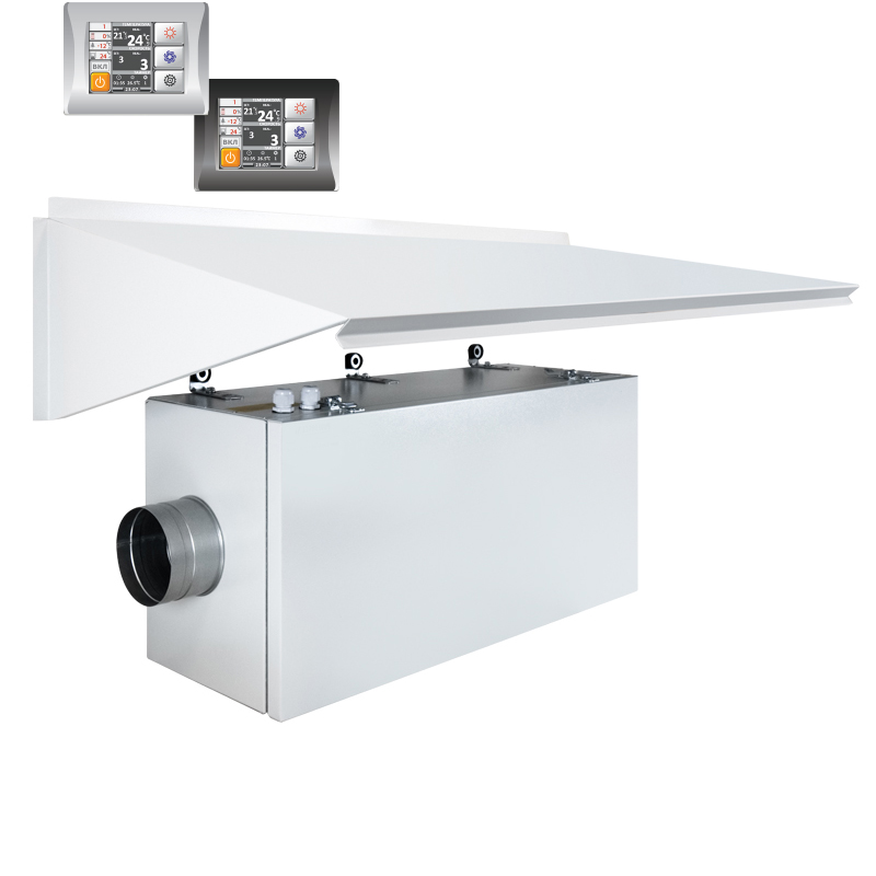 Приточная установка ФЬОРДИ ВПУ (У)-500/3 кВт/1-GTC (220В)
