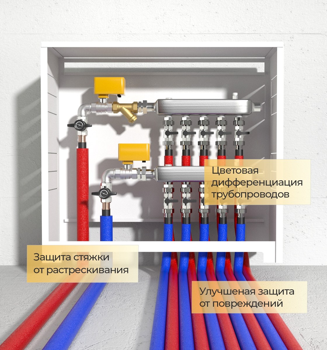 Трубка теплоизоляционная Energoflex Super Protect 18×9 мм, 2 м, красный, синий